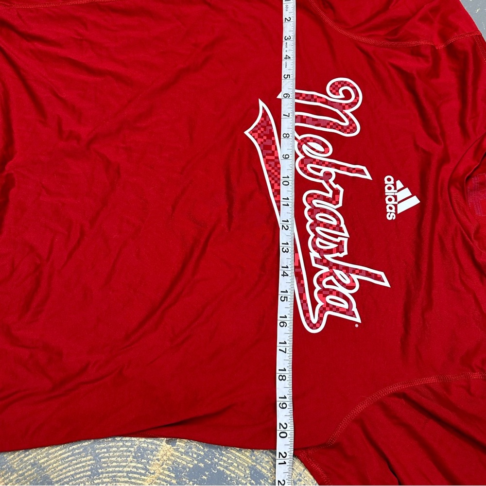 Adidas Nebraska Cornhuskers Shirt Large NCAA Big Red A9G001 Creator University - Picture 5 of 7